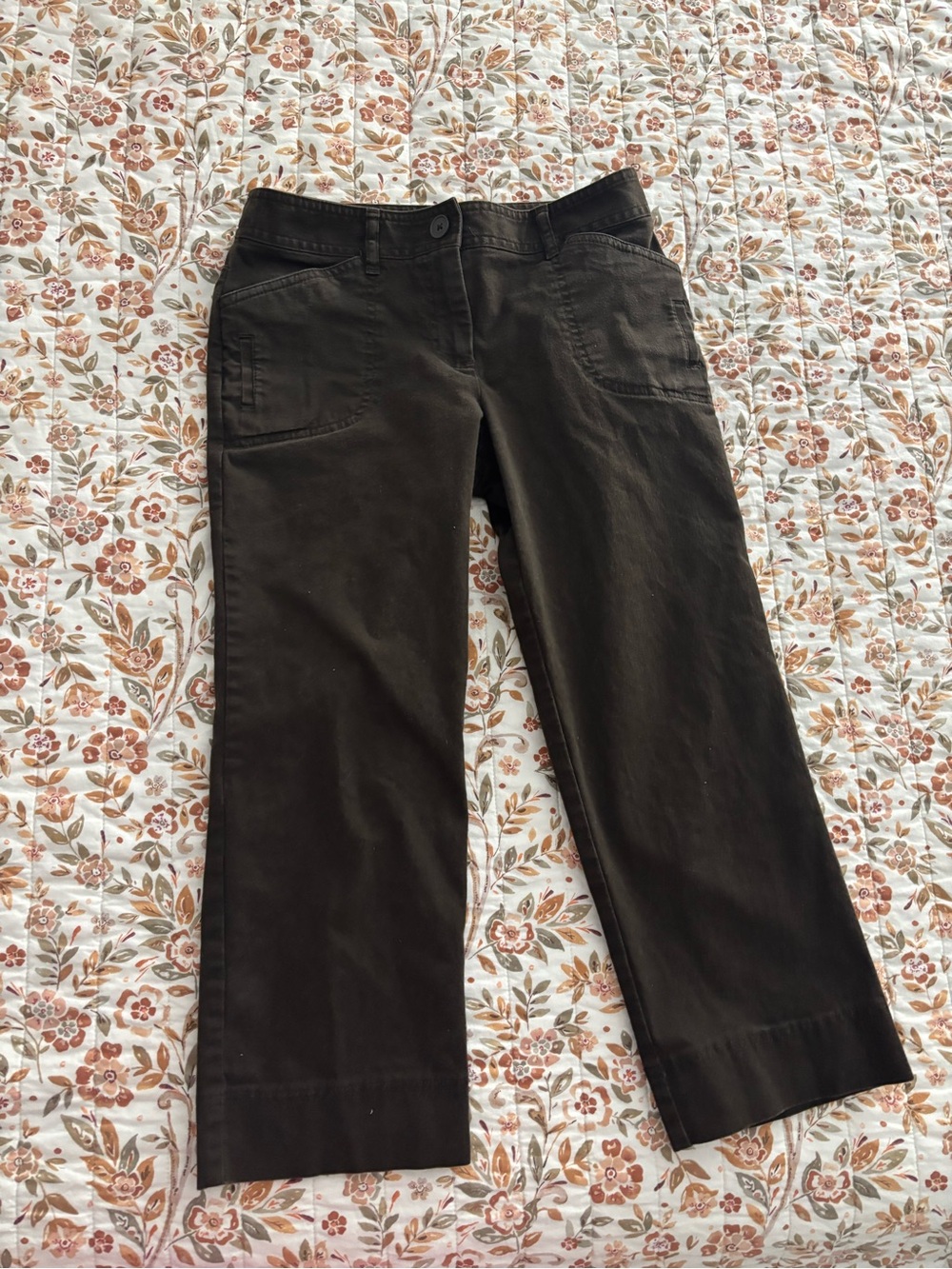 Ann Taylor LOFT Women’s Dark Brown Capris Cargo Pants